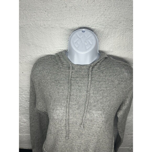 Abercrombie & Fitch Hoodie Women's Light Gray Knitted Hoodie Size Small - Picture 1 of 7